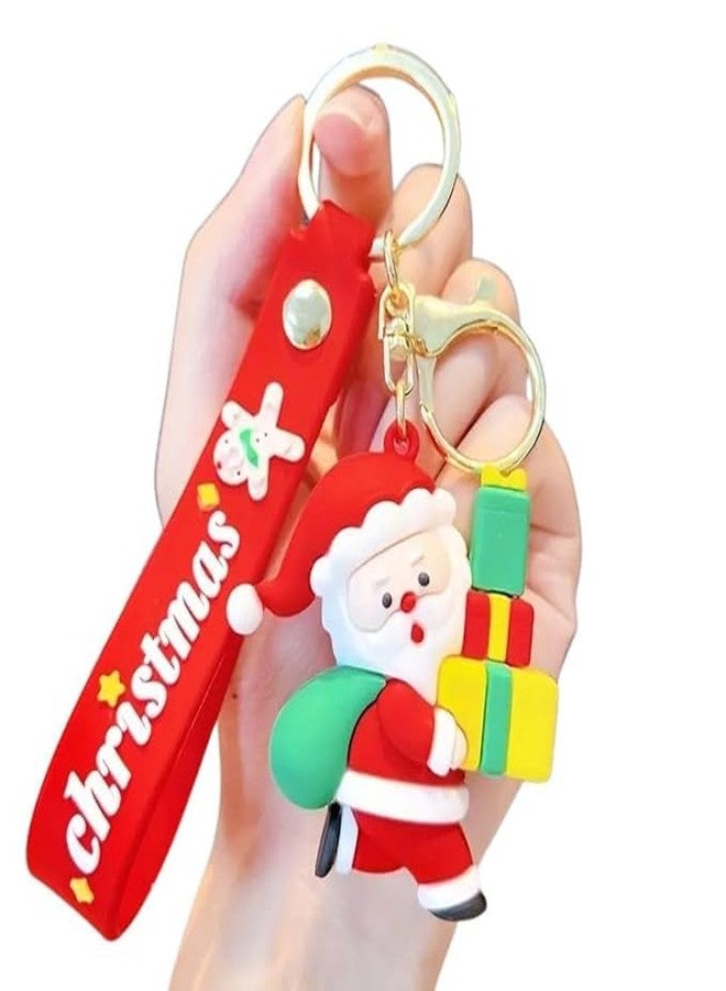 IndusBay® 2 pcs Merry Christmas Theme Cute Keychain Bag Keychain Key Holder Christmas Party Gift Giveaways Pendants Key Chain Gifts, Multicolor - Image 2